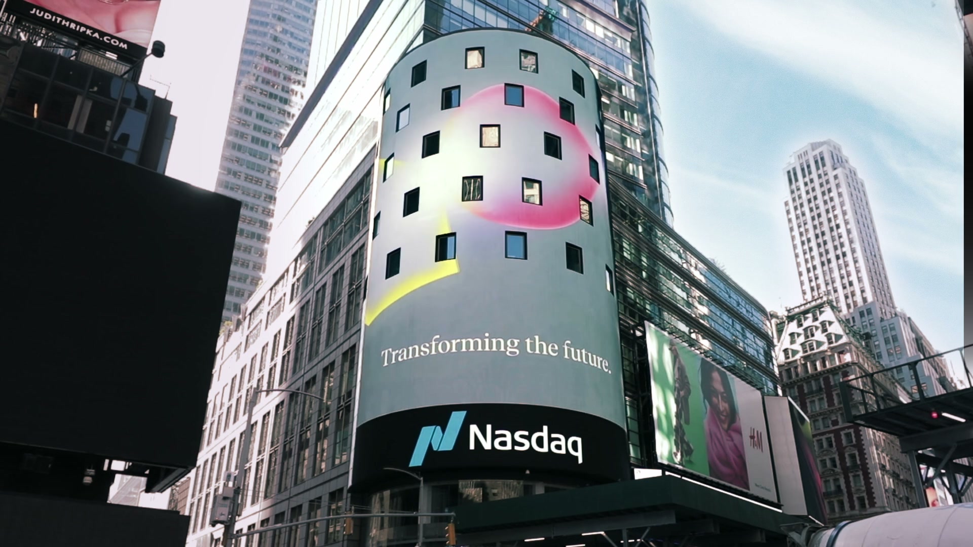 Transforming the future message displayed across the Nasdaq tower
